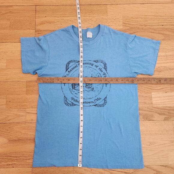 VTG 80s Annual Blessing Of The Fleet Tshirt Sz Large Providencetown MA Single - Picture 7 of 15